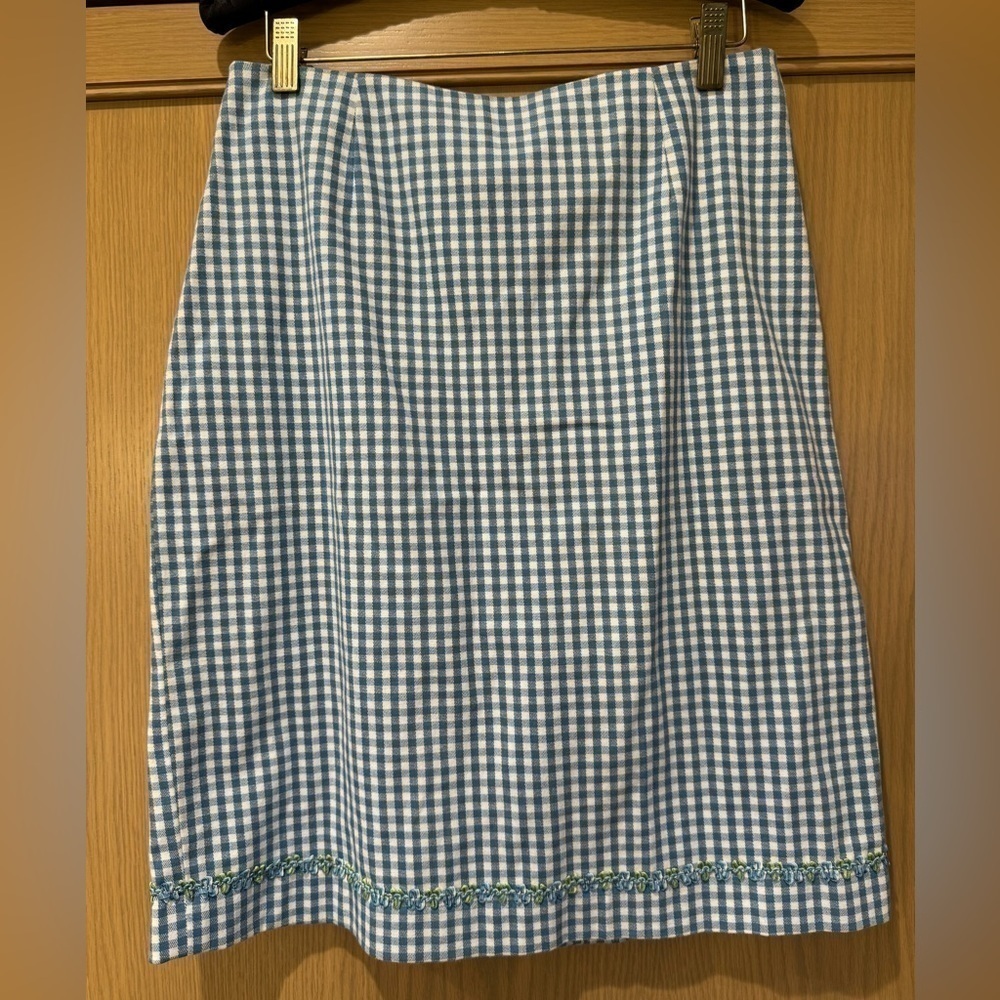 Vintage Talbots Stretch Gingham Pencil Skirt / 6 - Picture 9 of 9